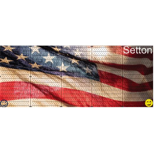 HWC15035C - American Waving Flag (5) Panels | 80″ x 32″ (tall) | VERTICAL Printed Panels | Stock Customizable