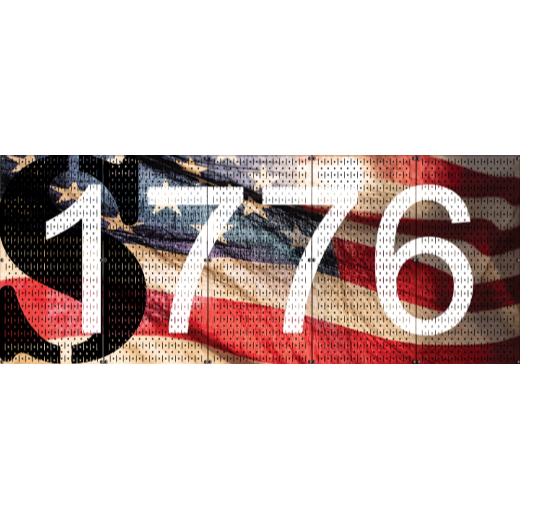 HWC15035C - American Waving Flag (5) Panels | 80″ x 32″ (tall) | VERTICAL Printed Panels | Stock Customizable