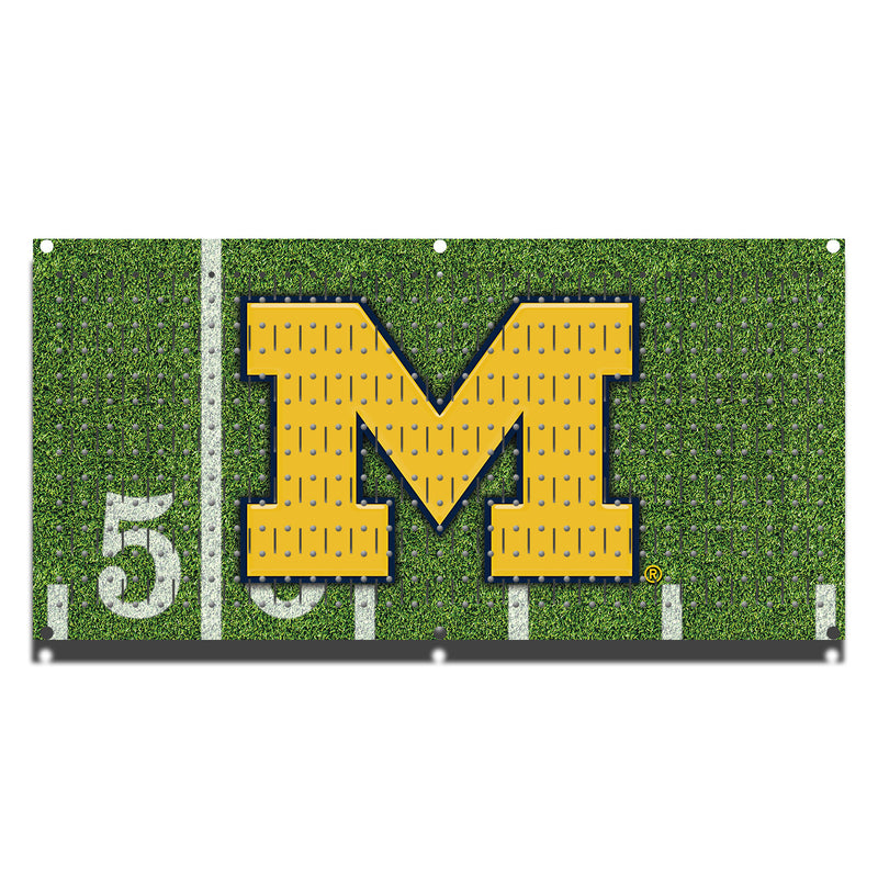 HHWC11092 - Michigan Wolverines Football (1 Panel) | 16" x 32"(wide) | Printed Pegboards Horizontal | Collegiate
