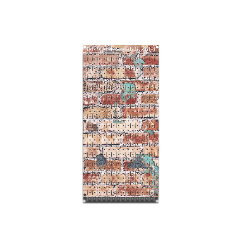HWC11027C - Distressed Brick (1) Panel | 16" x 32"(tall) | VERTICAL Printed Pegboards | Stock Customizable