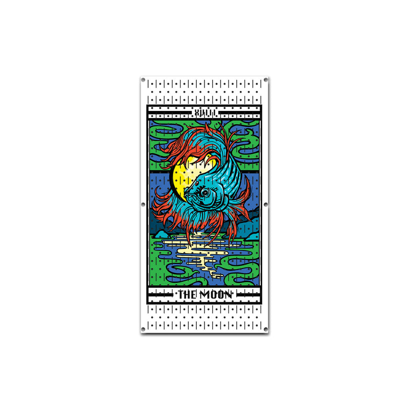 HWC11102- The Moon Tarot Card | Kat Liepins (1 Panel) | 16" x 32" (tall) | Printed Pegboards