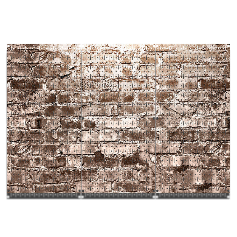 HWC13028 - Distressed Brick Mono | Printed Wall Control Pegboard by HangTime®