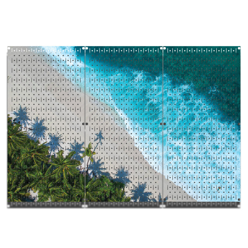 HWC13033 | The Beach | Printed Wall Control Pegboard by HangTime®