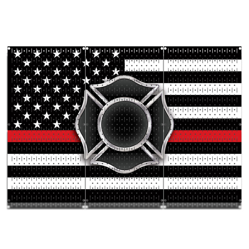 HWC13037 | Firefighter | Printed Wall Control Pegboard by HangTime®