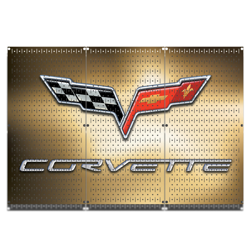 HWC13040 | Corvette Gold | Printed Wall Control Pegboard by HangTime®