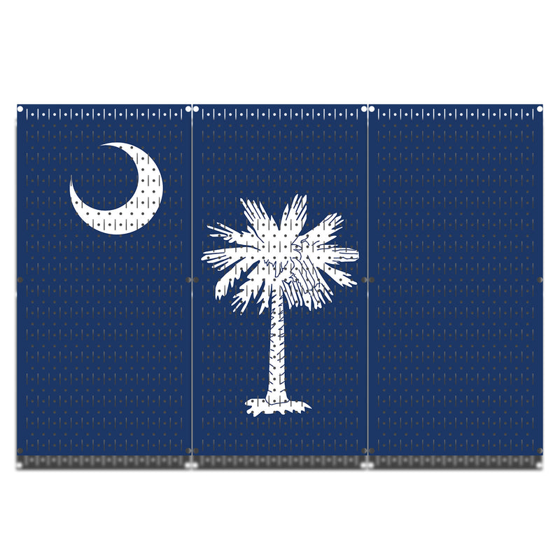 HWC13051 | South Carolina Flag | Printed Wall Control Pegboards by HangTime®