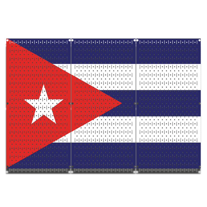 HWC13053 | Cuba Flag | Printed Wall Control Pegboard by HangTime®