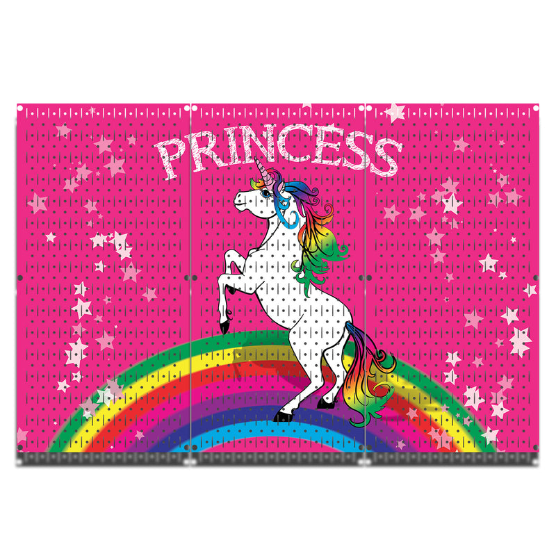 HWC13059 - Princess Unicorn | Printed Wall Control Pegboards by HangTime®