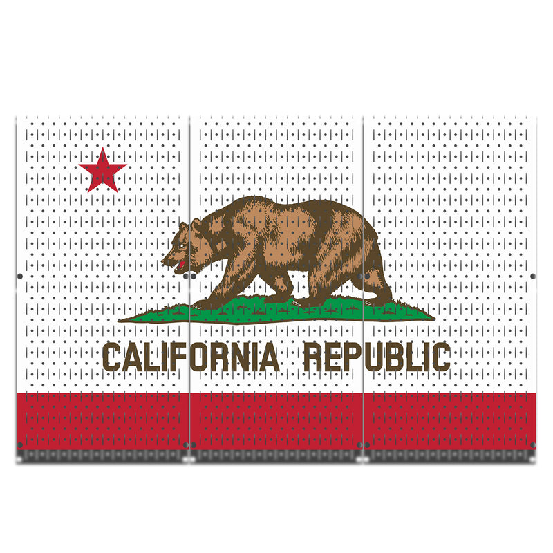 HWC13073 | California Flag | Printed Pegboard by HangTime®