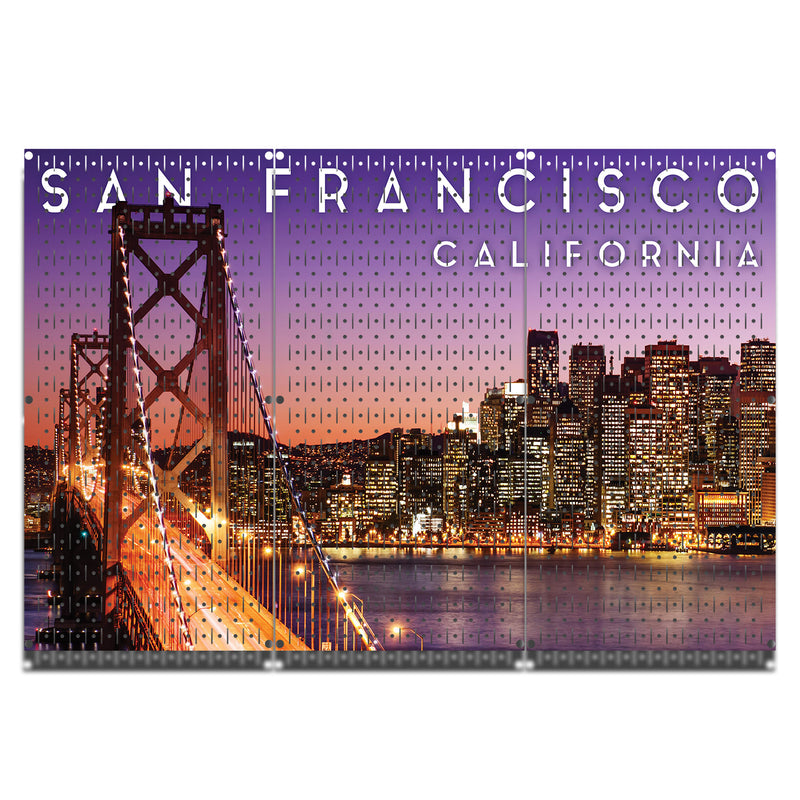 HWC13082 | San Francisco Cityscape | Printed Pegboard by HangTime®