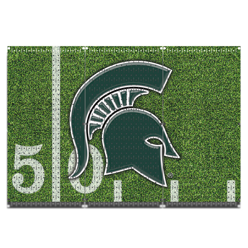 HWC13091 - Michigan State Football | Spartans  | (3 Panels) | 48" x 32" (tall) | Printed Pegboards | Collegiate