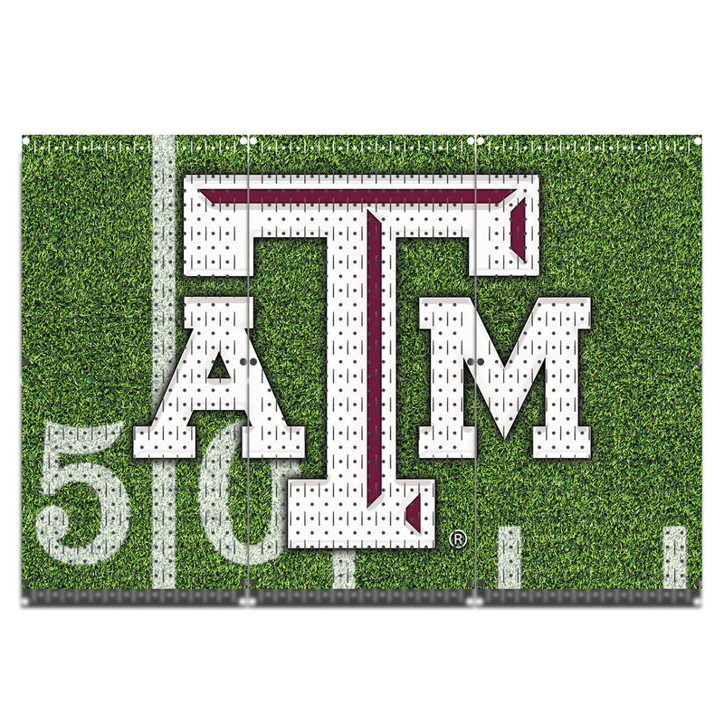 HWC13093 - Texas A&M Football (3 Panels) | 48" x 32" (tall) | Printed Pegboards | Collegiate