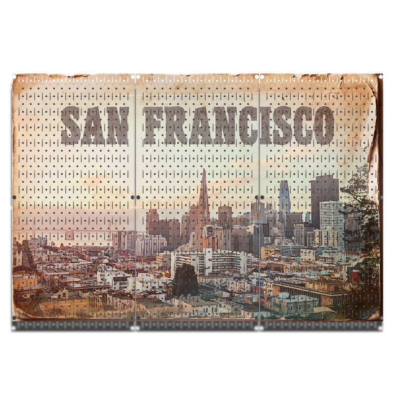 HWC13104 - San Francisco (3 Panels) | 48" x 32" (tall) | Printed Pegboard