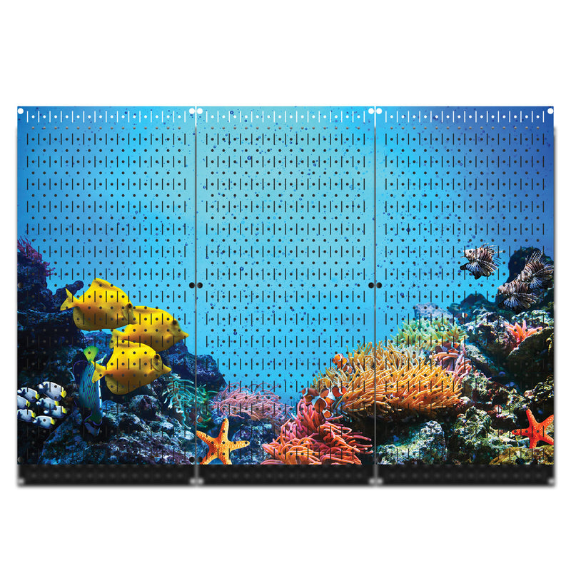 HWC13105 Coral Under The Sea (3 Panels) | 48" x 32" (tall) | Printed Pegboard