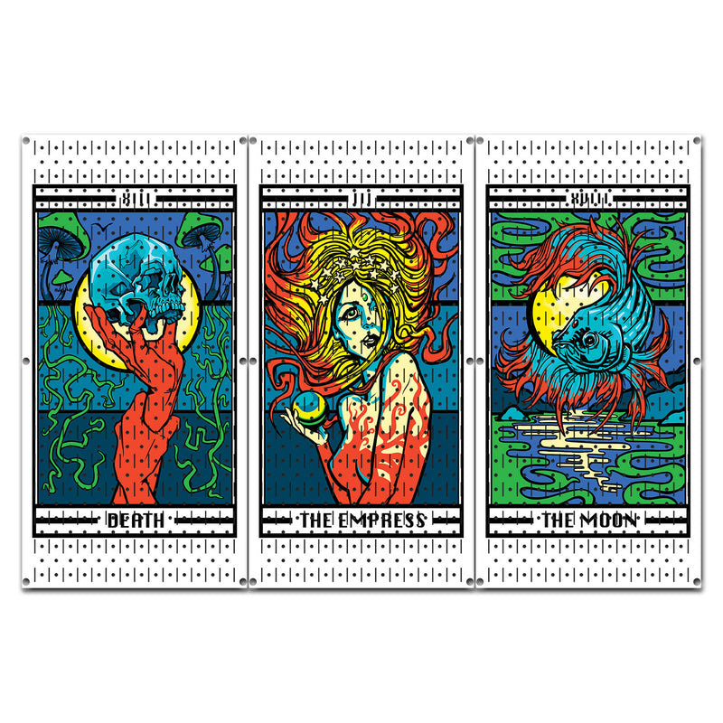 HWC13107 - Tarot Cards | Kat Liepins (3 Panels) | 48" x 32" (tall) | Printed Pegboards