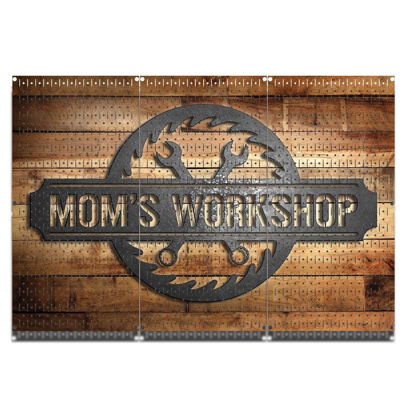 HWC13123 Mom's Workshop (3 Panels) | 48" x 32" (tall) | Printed Pegboard