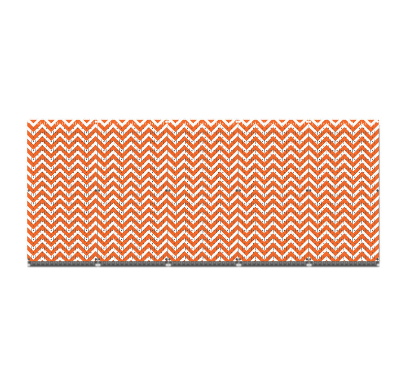 HWC15026 - Chevrol Orange & White |Printed Wall Control Pegboard by HangTime®
