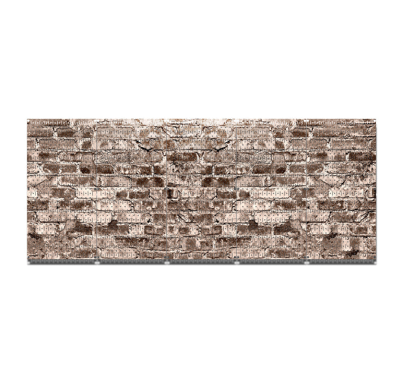 HWC15028 | Distressed Brick Mono | Printed Wall Control Pegboard by HangTime®