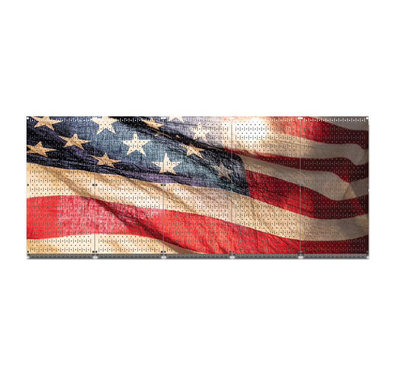 HWC15035 | American Waving Flag | Printed Wall Control Pegboard by HangTime®