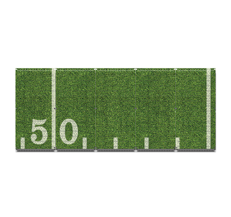 HWC15072 -Football Field 50 Yard Line (5 Panels) | 80" x 32" (tall) | Printed Pegboards