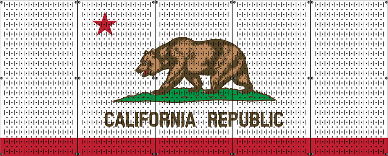 HWC15073 | California Flag | Printed Pegboard by HangTime®