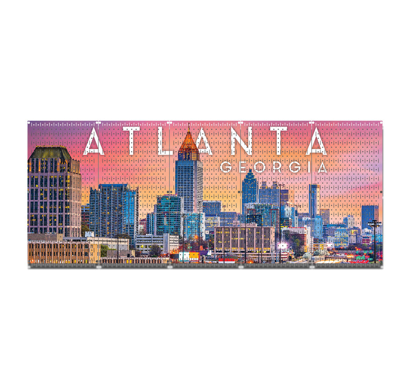 HWC15079 - Atlanta Cityscape (5 Panels) | 80" x 32" (tall) | Printed Pegboards