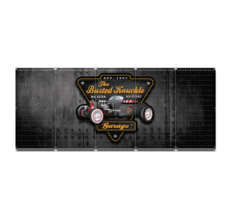 HWC15086  - Busted Knuckle Hot Rod | (5 Panels) | 80" x 32" (tall) | Printed Pegboards