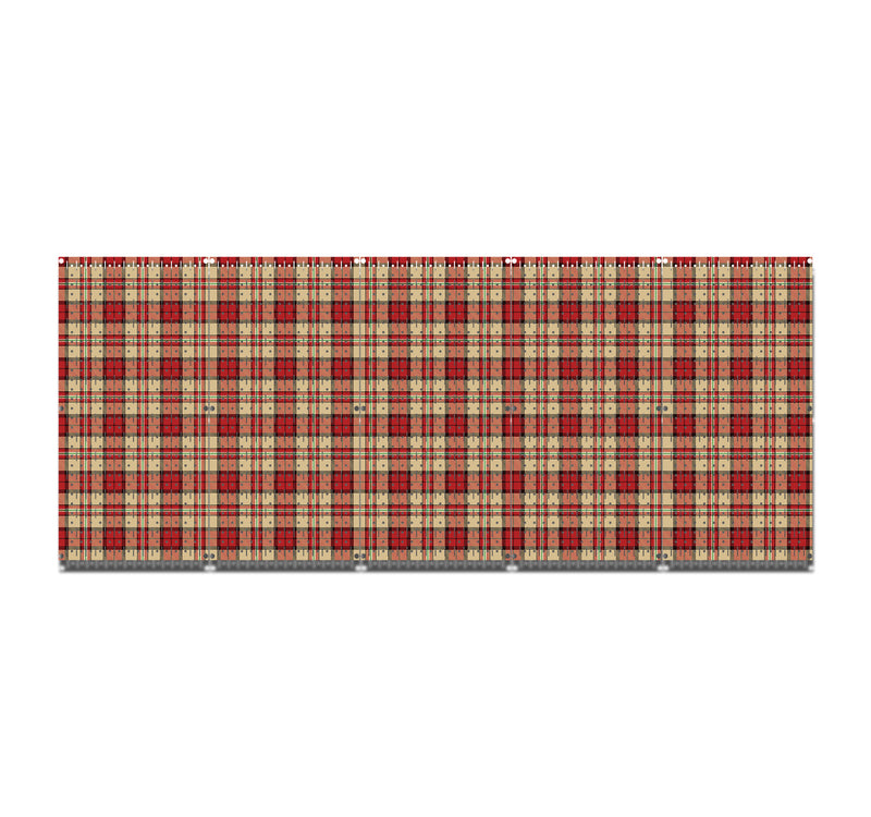 HWC15031 - Flannel Pattern (5 Panels) | 80" x 32" (tall) | Printed Pegboards