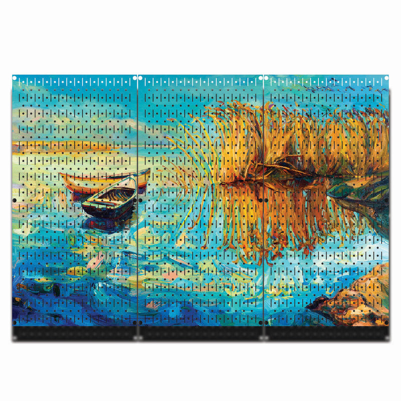 HWC13113 Lake Boat (3 Panels) | 48" x 32" (tall) | Printed Pegboard